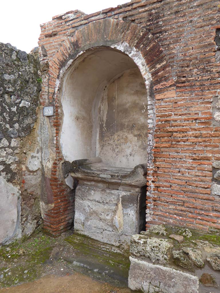 VIII.2.25 Pompeii. January 2017. Street altar on south side of Vicolo della Regina.
Foto Annette Haug, ERC Grant 681269 DÉCOR.
