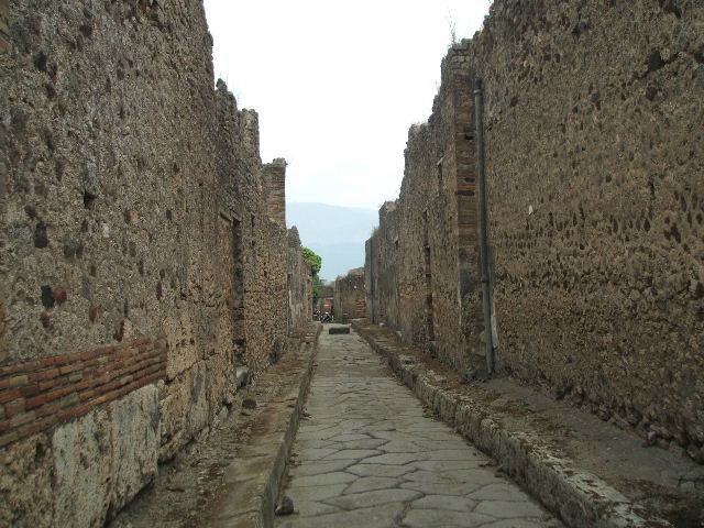 IX.2.19 Pompeii. March 2009. Buttress of masonry that may have been a street shrine.  