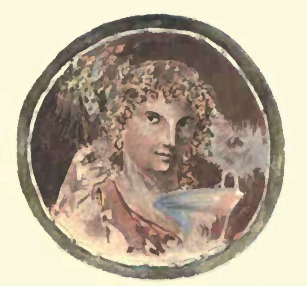 I.2.6 Pompeii. c.1900. Painting by Pierre Gusman, described as a Pompeian Portrait from I.2.6.
See Gusman P., 1900. Pompeii: The City, Its Life & Art. London: Heinemann, p. 258.

