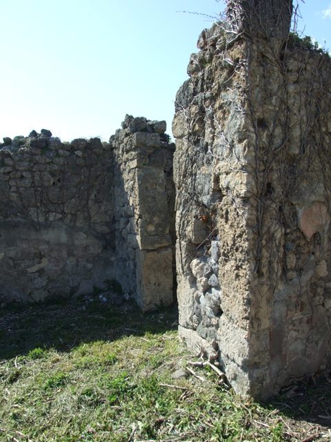 I.2.17 Pompeii. September 2010. Looking south across atrium towards doorway to room 6, cubiculum. Photo courtesy of Drew Baker.