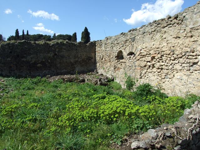 I.2.20 Pompeii. March 2009. Triclinium in south east corner of garden area.