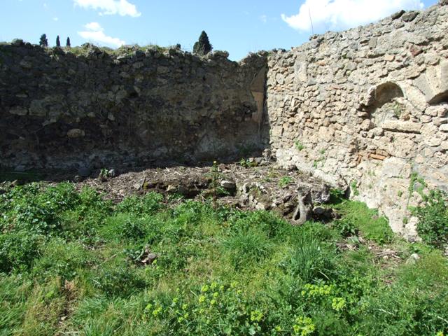 I.2.20 Pompeii. March 2009. Triclinium in south east corner of garden area. Looking south.