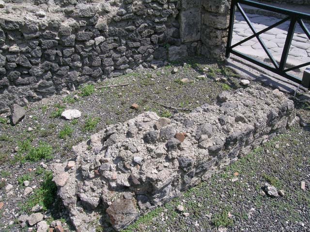 I.3.5 Pompeii. September 2010. Looking west from rear vaulted room towards Via Stabiana. 
Photo courtesy of Drew Baker.
