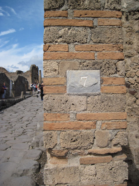 I.3.7 Pompeii. September 2010. Looking west towards entrance doorway onto Via Stabiana.
Photo courtesy of Drew Baker.
