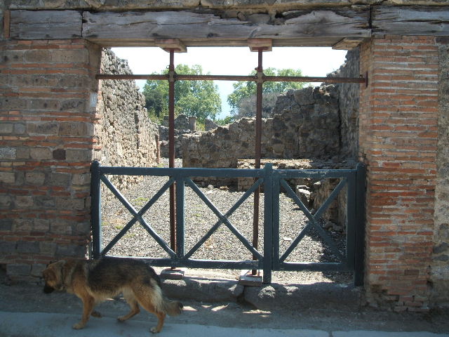I.3.15 Pompeii. September 2010. Looking south from entrance doorway towards corridor leading to two rear rooms. Photo courtesy of Drew Baker