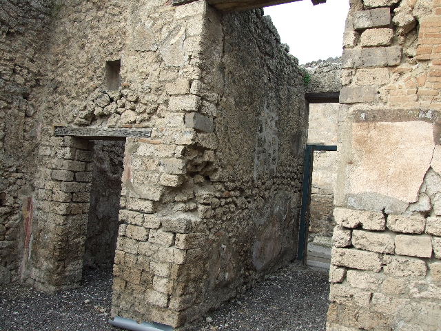 I.3.24 Pompeii. December 2006. Doorway to bedroom on west of entrance