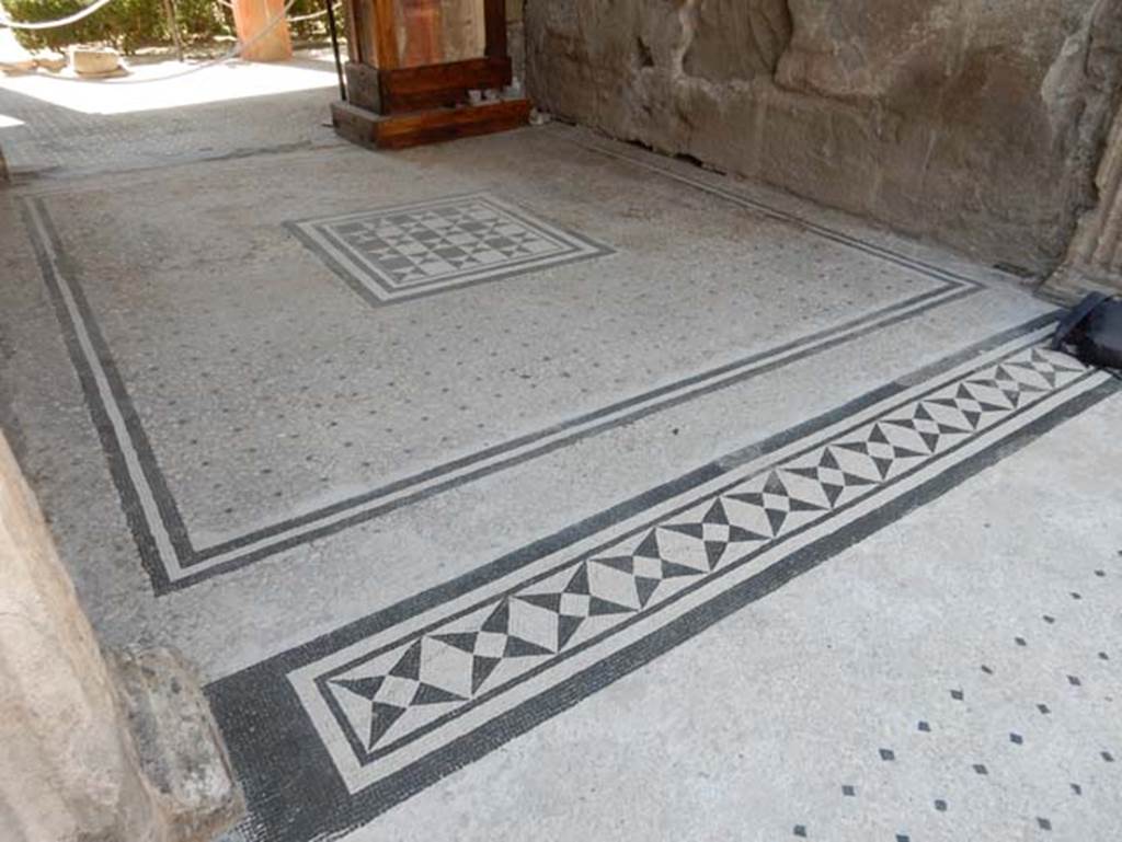 I.9.5 Pompeii. May 2016. Room 8, flooring in tablinum, looking south across from atrium. Photo courtesy of Buzz Ferebee.
