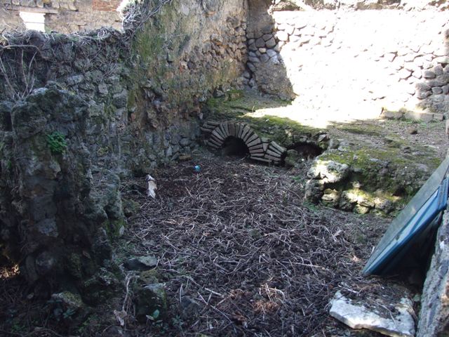 I.10.4 Pompeii. May 2006. Room 48, front of semi-circular alcove.
