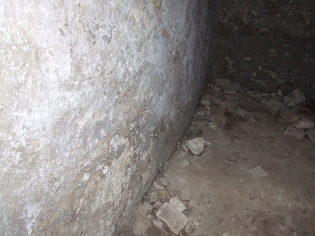 I.10.4 Pompeii. March 2009. Looking at rear upper wall of Baths area.