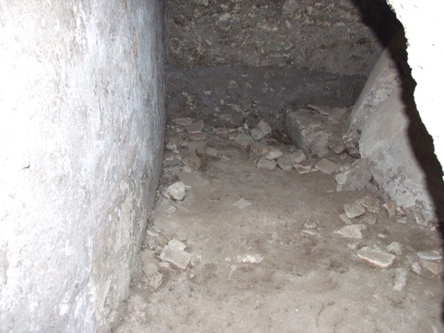 I.10.4 Pompeii. March 2009. Looking at rear lower wall of area S.