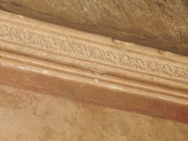 I.10.4 Pompeii. May 2006. Room 17, detail of swan from panel in north-west corner.
