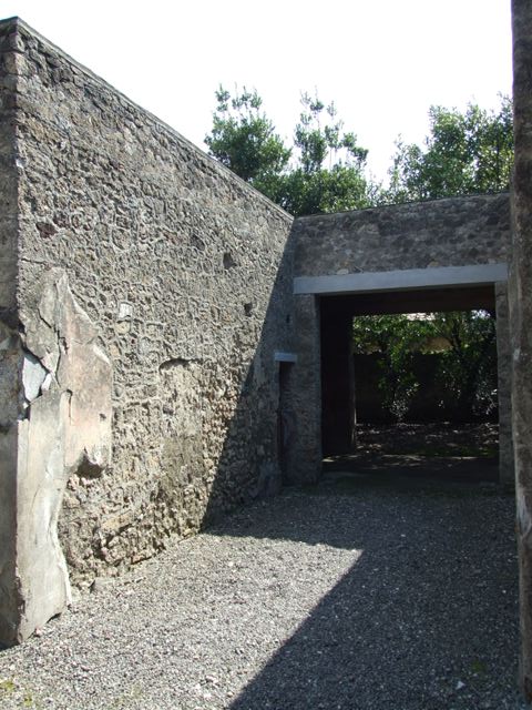 I.10.7 Pompeii. March 2009.   Room 3.  Cubiculum. Grondaia or antefisse fittili  (rainwater spouts for gutters).