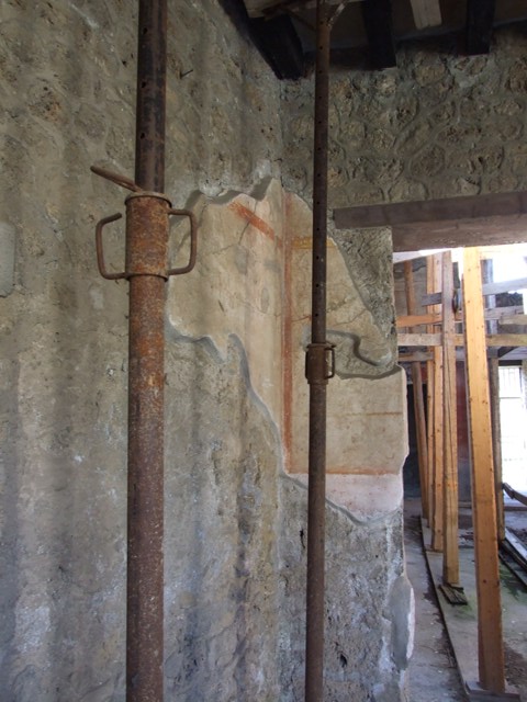I.10.11 Pompeii.  March 2009.  Room 12.  Cubiculum.  South wall.  East end.  Painting of an eagle.