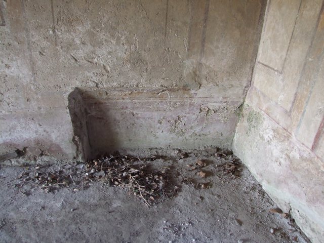 I.12.2 and I.12.1 Pompeii.  March 2009. Room 7.  Triclinium.  North wall, west side. Painted decoration.