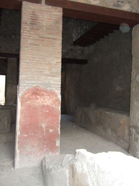 I.12.3 Pompeii.  March 2009.  Room 4.  Kitchen. Looking south.  Reconstructured flooring.