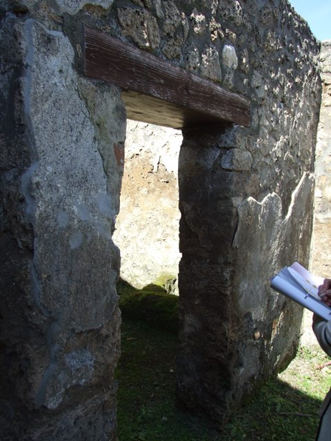 I.13.15 Pompeii. March 2009. North wall of central courtyard, with niche.