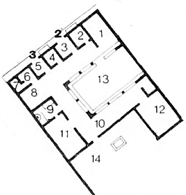 I.15.3 Pompeii. House of Ship Europa or Casa della Nave Europa
Room plan