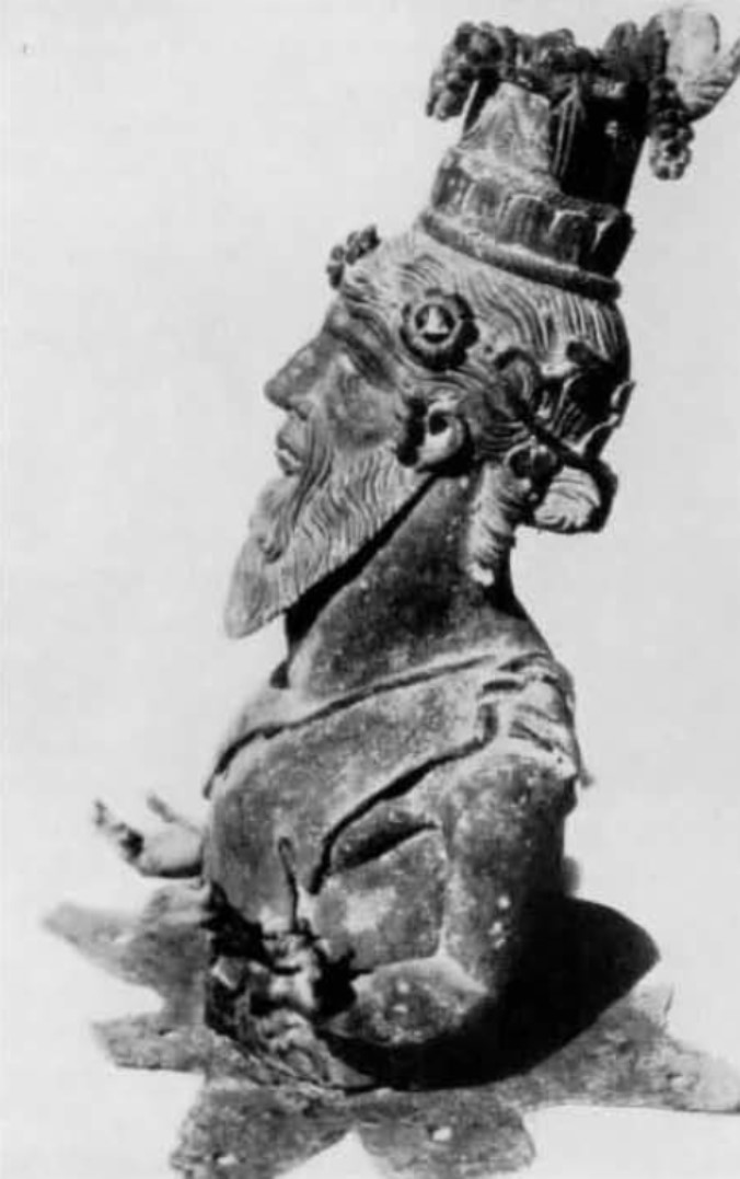 I.16.5 Pompeii. Small bronze male figure. 
Parco Archeologico di Pompeii. Inventory number 11471.
See Elia, O. Bacco Fanciullo e Dioniso Chtonio a Pompei. Bollettino d'Arte 1961, Fasc. I-II, (p.4, figs.5-6).
