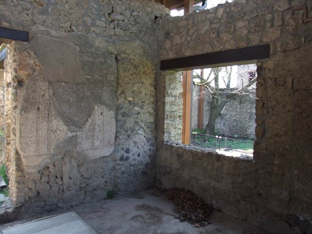 II.1.12 Pompeii. March 2009. Room on south side with window in west wall looking out over the front garden area of II.1.11.