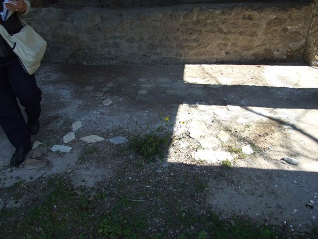 II.1.12 Pompeii.  March 2009.  Sacellum.  Floor.