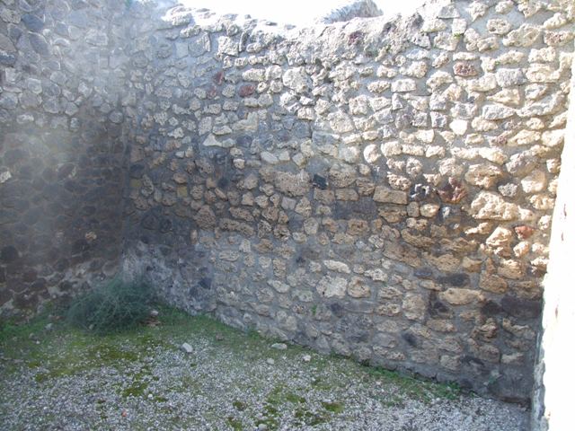 II.2.2 Pompeii. December 2005. Room 6, east wall of triclinium.