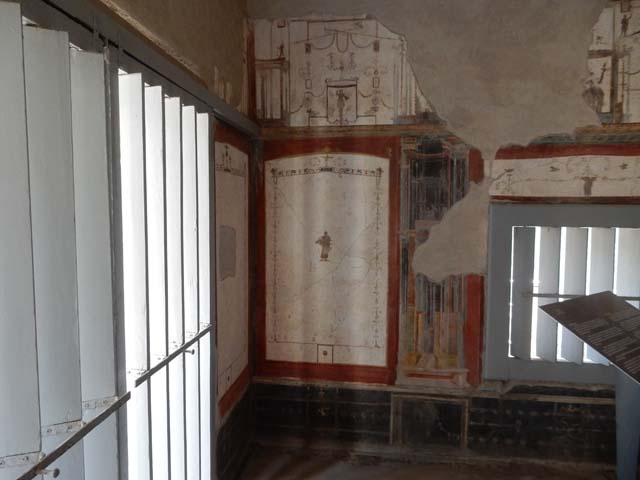 II.2.2 Pompeii.   Room 12.  Lucius Pinxit (Lucius painted (this)).  
Inscription on southern side of Biclinium.  No longer visible.  
Photograph courtesy of Francesca Tronchin.  
See CIL IV 7535 and figure 460 from Pompei alla luce degli Scavi Nuovi di Via dell�Abbondanza by Spinazzola.
