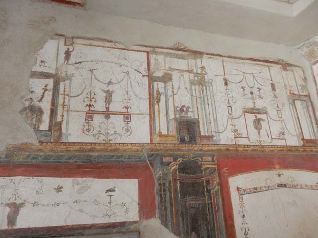 II.2.2 Pompeii.  December 2005.  Room 13.  Garden.  Temple with nymphaeum at the intersection of the upper and lower euripus