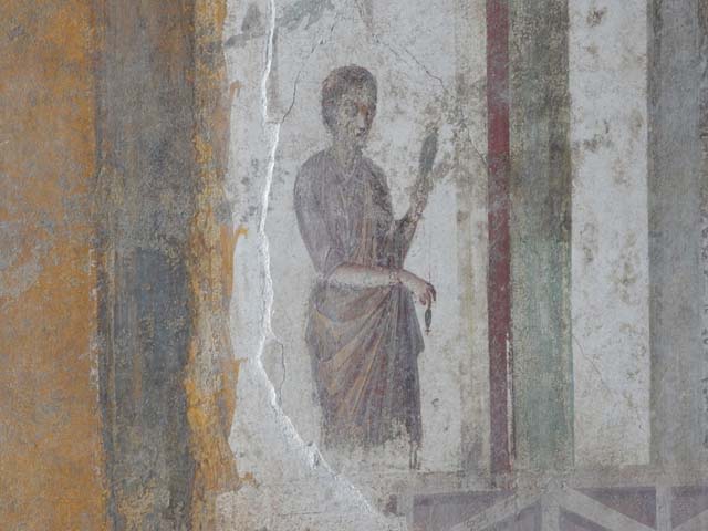 II.3.3 Pompeii. December 2005. Room 9. Oecus. North east corner.