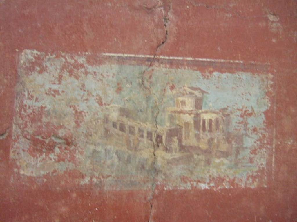 II.4.10 Pompeii. Detail of Wall from Tablinum of Praedia di Giulia Felice (Julia Felix).   Now in Naples Archaeological Museum

