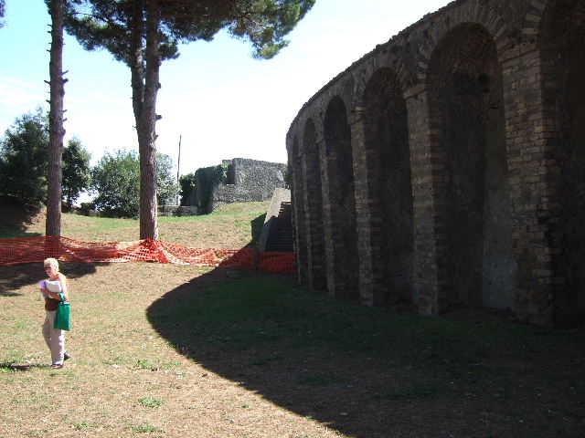 II.6 Pompeii. September 2005. North entrance of Amphitheatre.