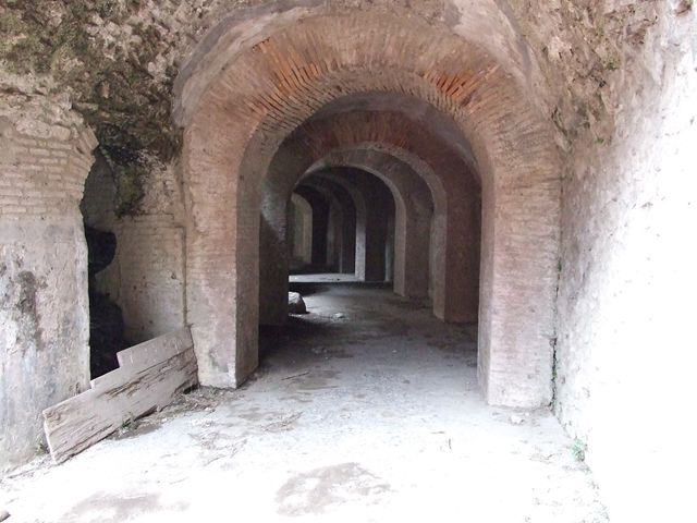 II.6 Pompeii. March 2009. North-east side of amphitheatre.