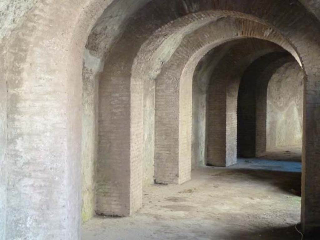 II.6 Pompeii. September 2015. Corridor under Amphitheatre, looking towards south wall of south-west side, leading north-west.