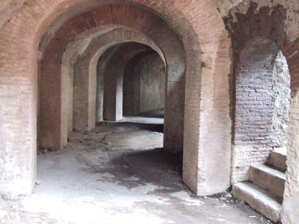 II.6 Pompeii. December 2006. Corridor under Amphitheatre, west side, leading north-west.