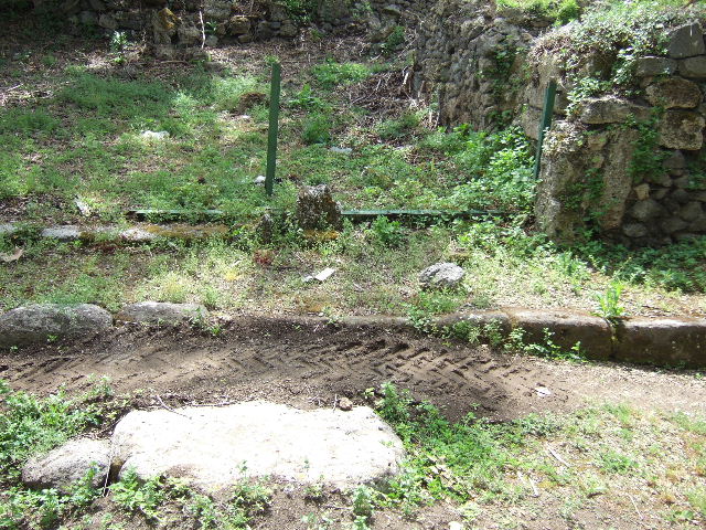 III.10.4 Pompeii. May 2006. Site of entrance in the centre of the photograph.