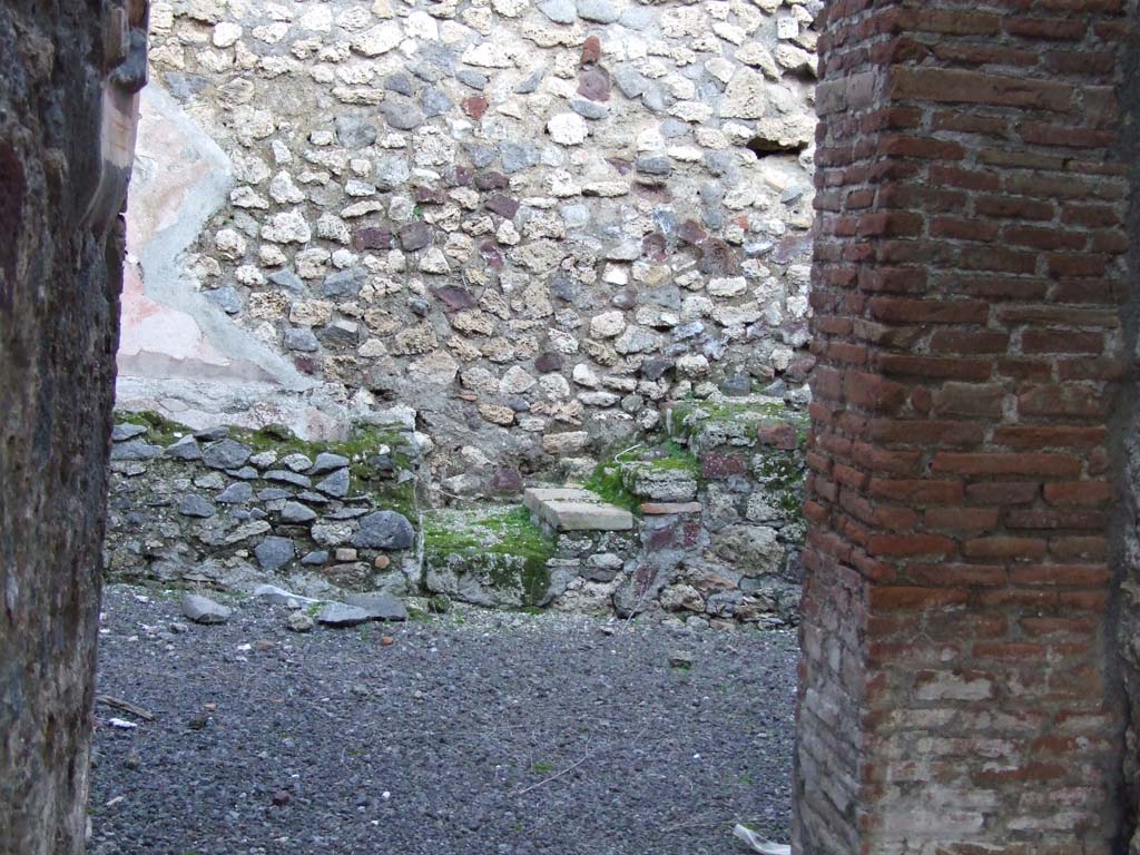 V.1.28 Pompeii. December 2006. Atrium, with staircase against east wall.