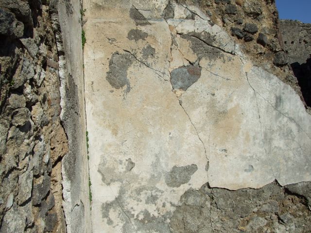 V.3.10 Pompeii. March 2009. South wall of atrium with doorway to cubiculum.