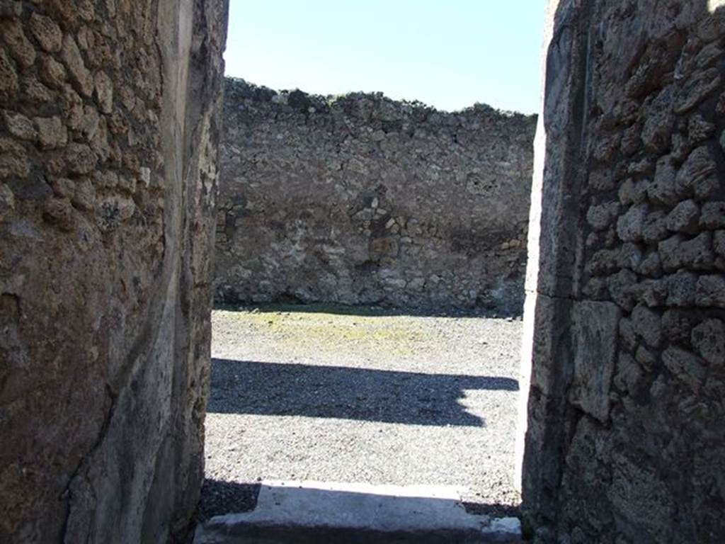 VI.7.9 Pompeii. March 2009. Looking west from entrance corridor or fauces towards attrium.
