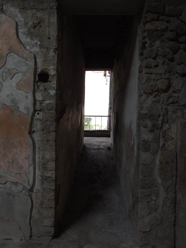 VI.8.5 Pompeii. March 2009. Room 5, corridor to rear, and peristyle area in VI.8.3.