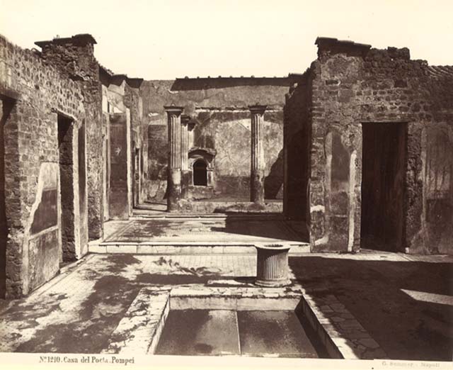 VI.8.5 Pompeii. Mid 1890’s photograph by Esposito, no. 044. Looking across the atrium to tablinum and the peristyle. Photo courtesy of Rick Bauer.

