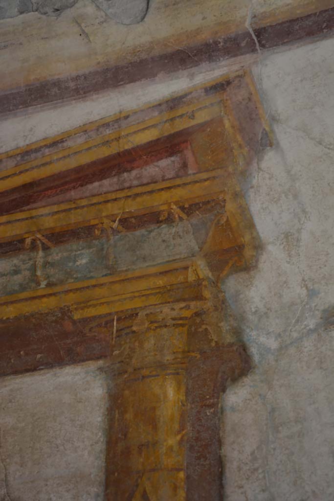 VI.11.10 Pompeii. November 2017. Room 43, detail from upper centre of east wall at north end.
Foto Annette Haug, ERC Grant 681269 DÉCOR
