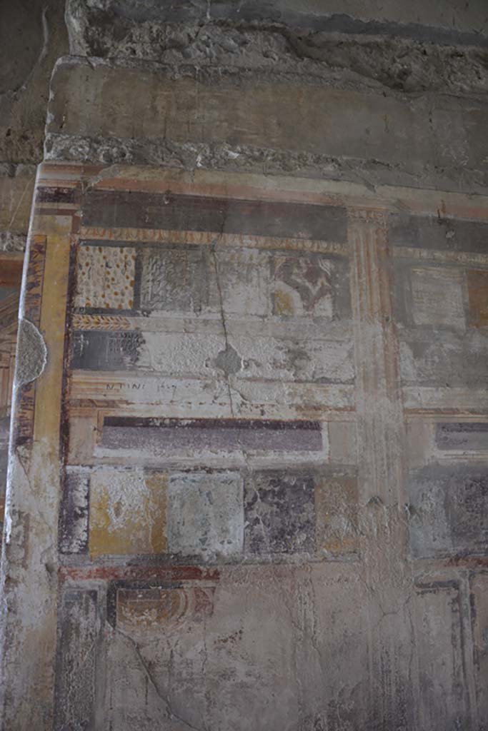VI.11.10 Pompeii. October 2017. Room 46, detail from upper west wall of alcove.
Foto Annette Haug, ERC Grant 681269 DÉCOR
