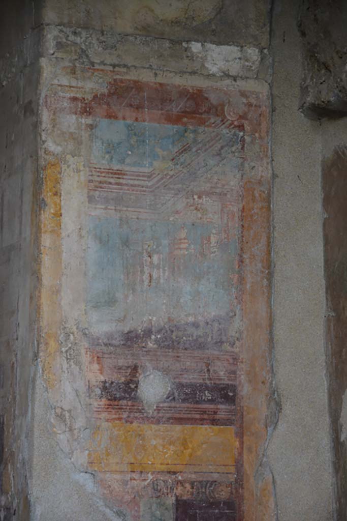 VI.11.10 Pompeii. October 2017. Room 46, detail from north-east corner on east side of bed alcove. 
Foto Annette Haug, ERC Grant 681269 DÉCOR

