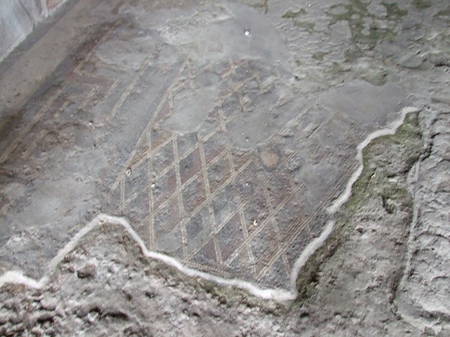 VI.11.10 Pompeii. December 2006. Room 24, painted north-east corner of bedroom
