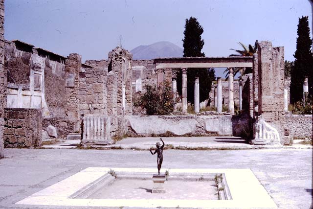 VI.12.2 Pompeii. December 1968. Looking north across atrium towards tablinum. Photo courtesy of Rick Bauer. 



