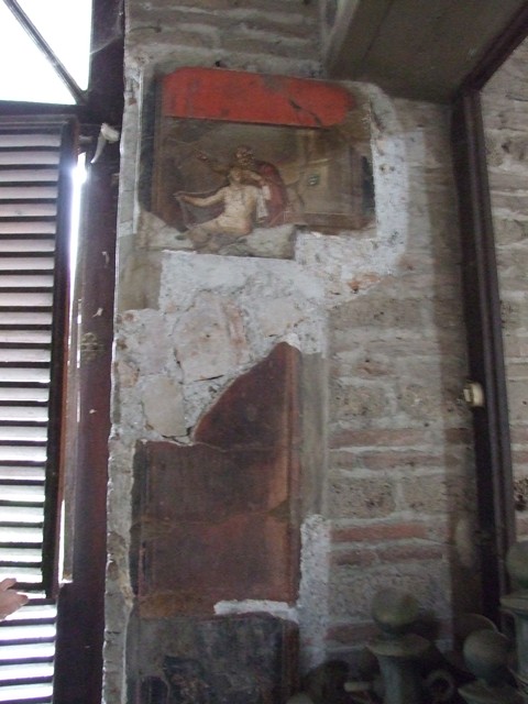 VI.15.1 Pompeii. December 2006. Upper north-west corner in room of the cupids or cherubs.