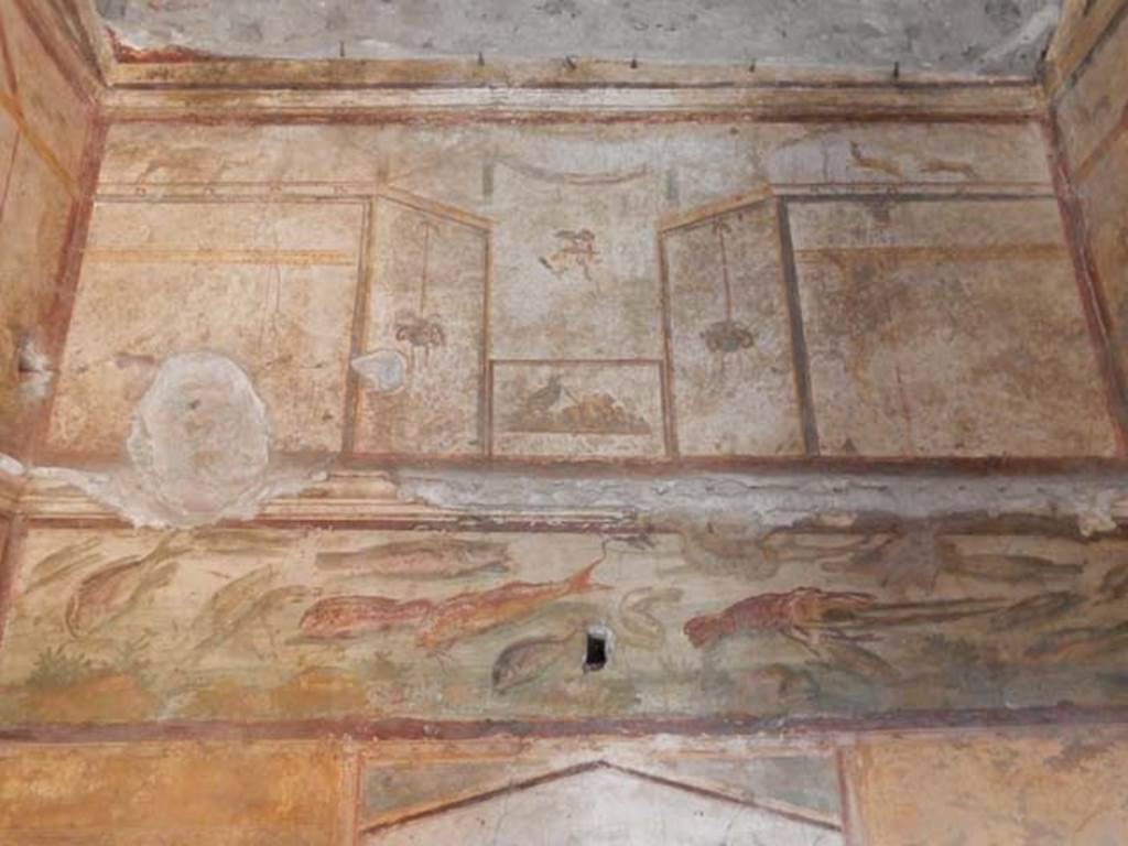 VI.15.1 Pompeii. May 2017. Painting in centre of east wall. Photo courtesy of Buzz Ferebee.