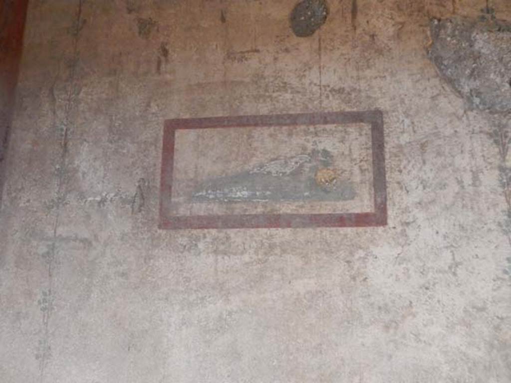 VI.15.1 Pompeii. May 2017. Painted panels on east wall. Photo courtesy of Buzz Ferebee.

