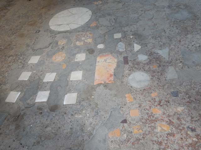 VI.15.1 Pompeii. December 2006. Door on right leading from North side of Atrium to service areas.