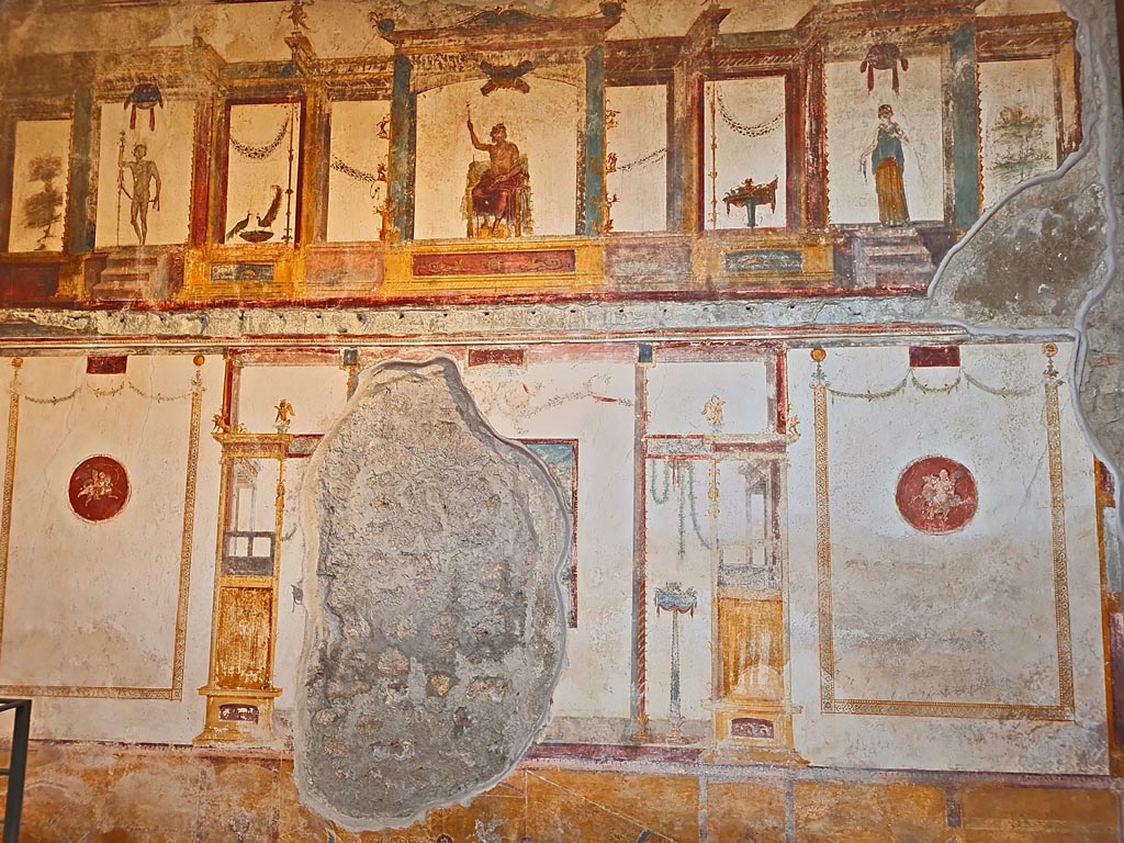 VI.15.1 Pompeii. January 2017. Upper west wall of oecus.
Foto Annette Haug, ERC Grant 681269 DÉCOR.
