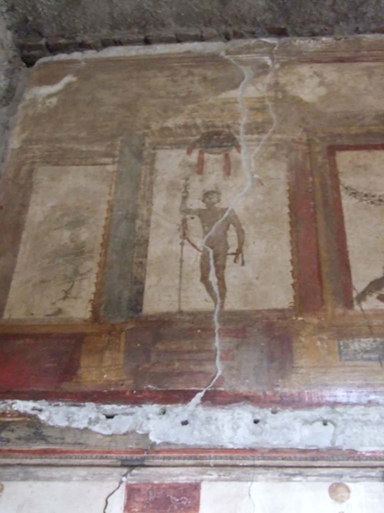 VI.15.1 Pompeii.   December 2006. Detail of painting in Oecus on South side of Atrium.